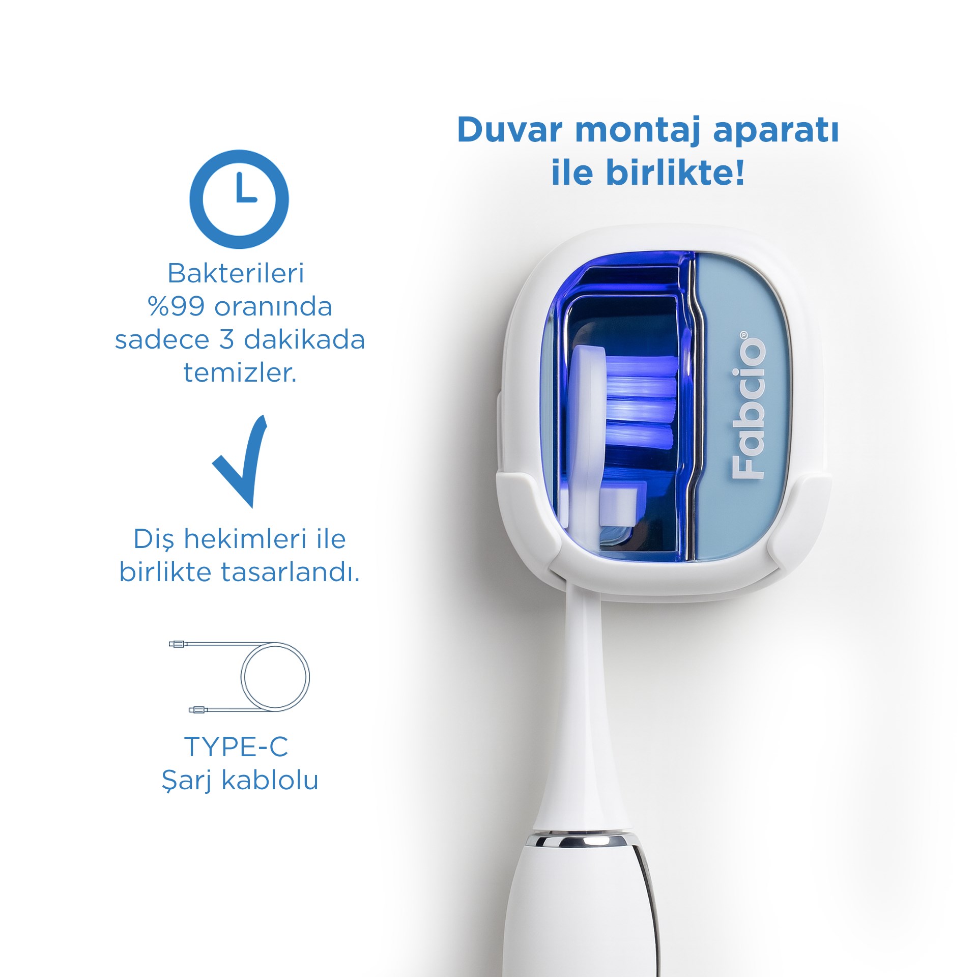 Fabcio MySmile Diş Fırçası UV Sterilizasyon Cihazı