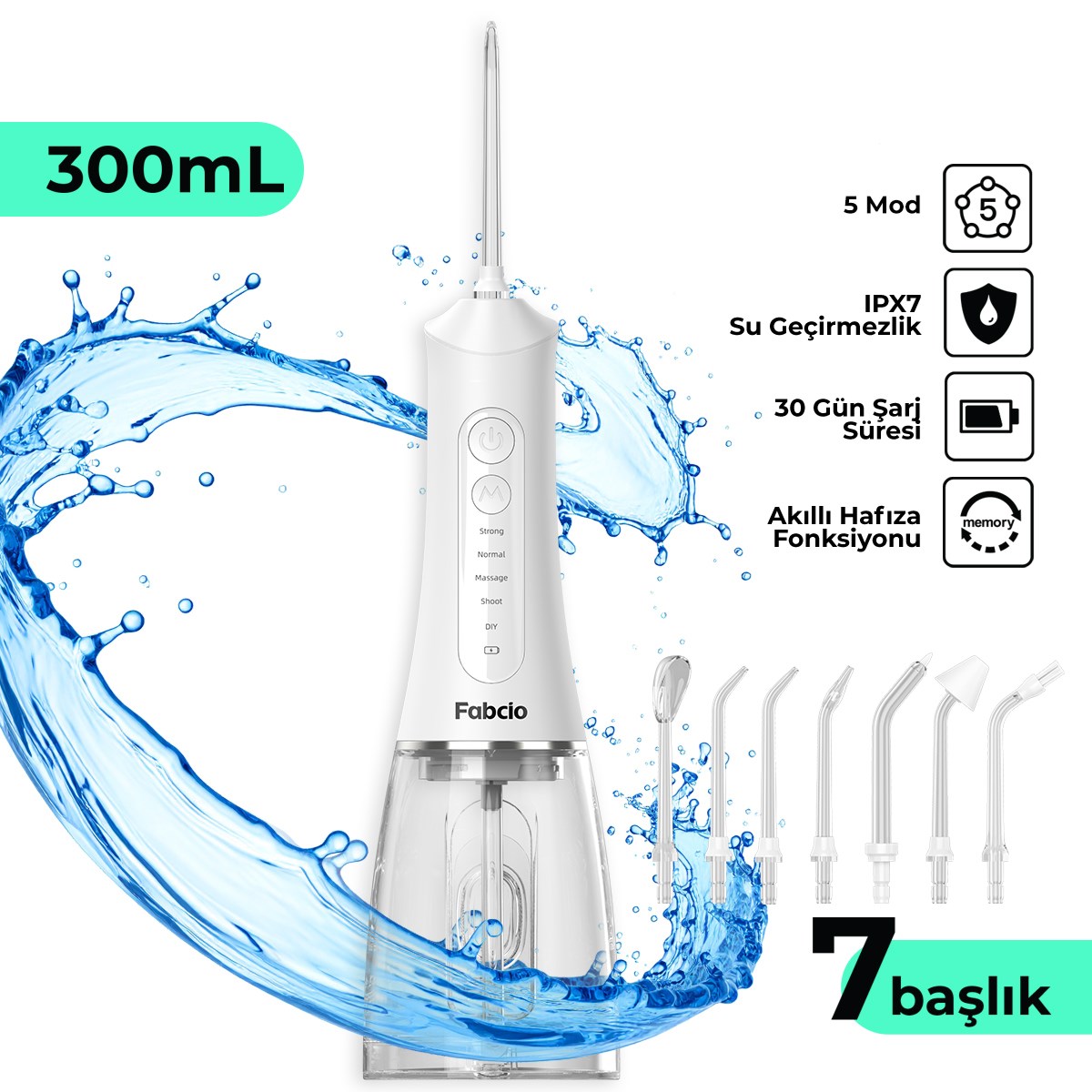 FABCİO FBC363  MYSMİLE 7 IN SMART TAŞINABİLİR AĞIZ DUŞU
