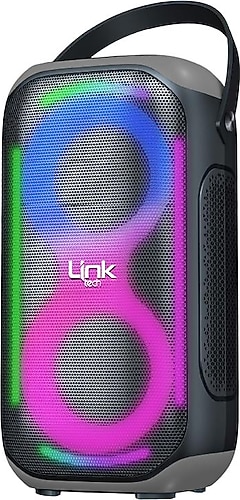 LİNK TECH M404 RGB IŞIKLI AYAKLI MİKROFONLU 50W BLUETOOTH HOPARLÖR SARI