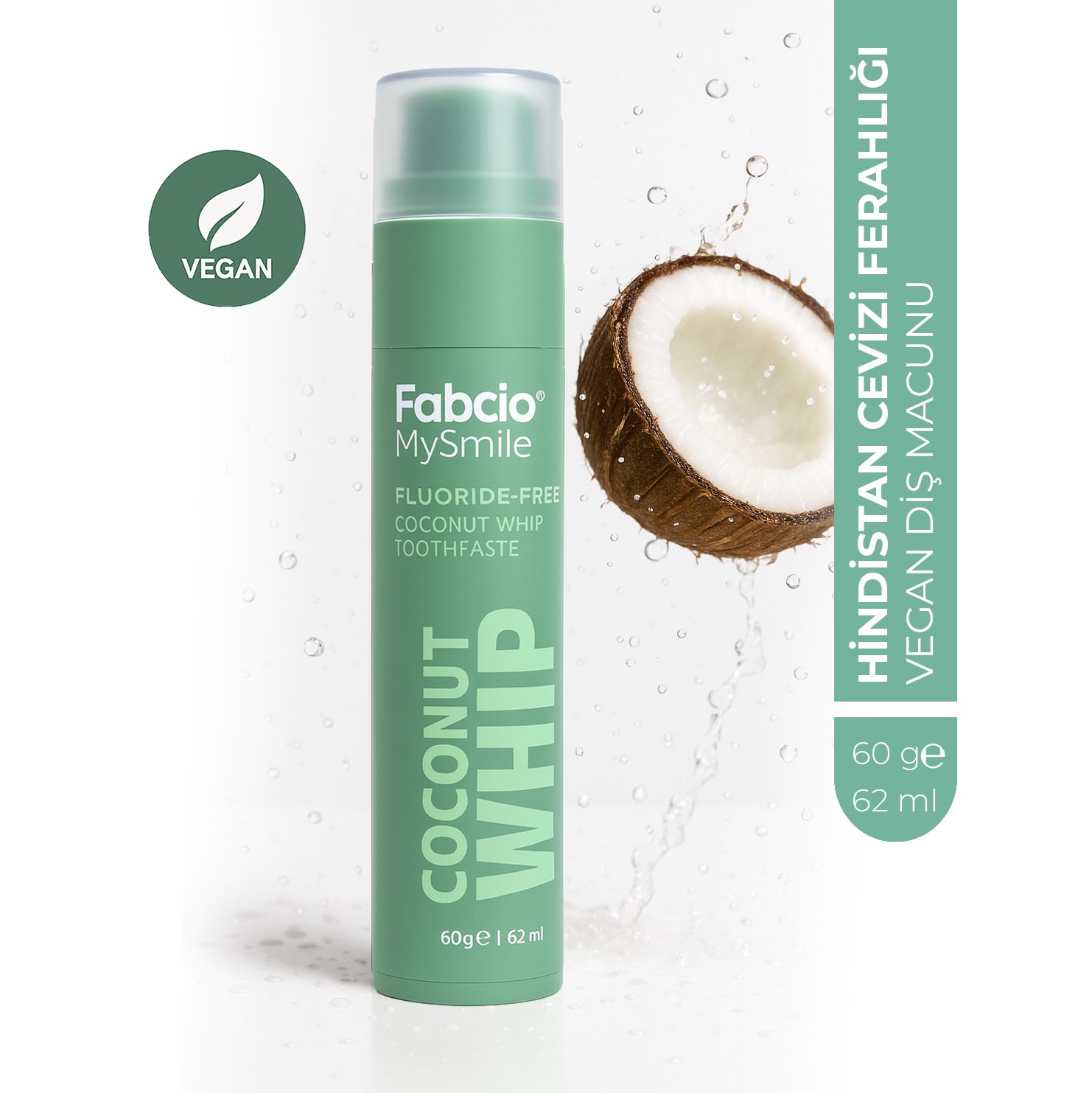 Fabcio MySmile Florürsüz Vegan Diş Macunu – Hindistan Cevizi